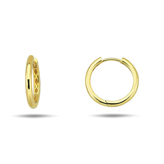Round Huggie Earrings, Large