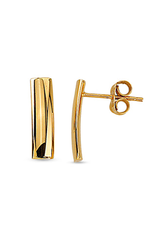 Vertical Bar Stud Earrings, Small