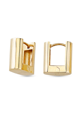 Rectangle Huggies Earrings