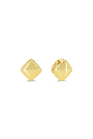 Chunky Square Huggie Earrings