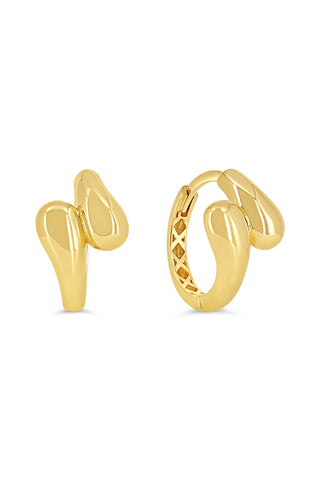 Bypass Drop Hoop Earrings