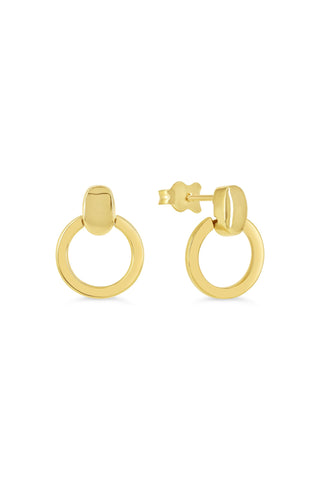 Interlocking Drop Stud Earrings