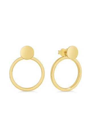 Double Circle Stud Earrings