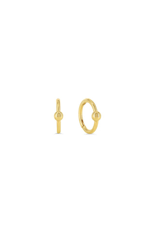 Tiny Captive Bead Huggie Earrings