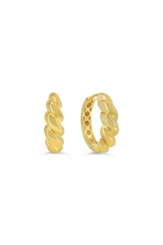 Half Twisted Huggie Earrings