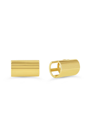 High Polished Wide Tube Huggie Earrings