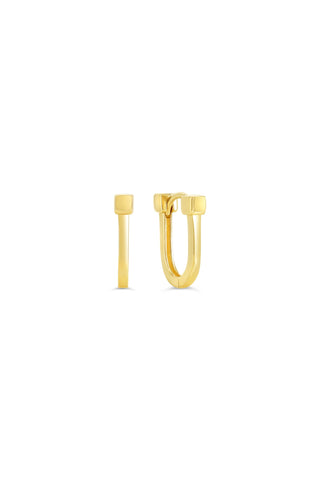Square U-Clip Huggie Earrings