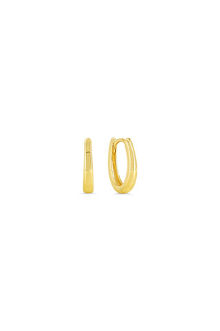 Small Oval Huggie Earrings