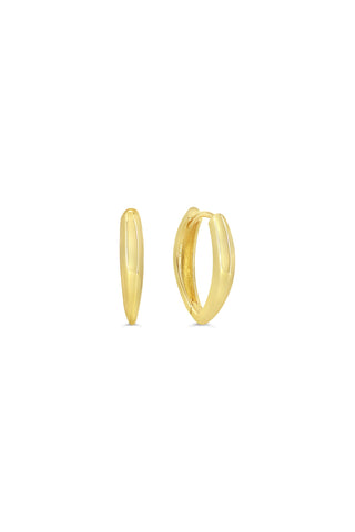 Pointed V Shaped Hoop Earrings