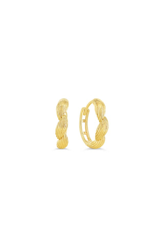 Twisted Huggie Earrings