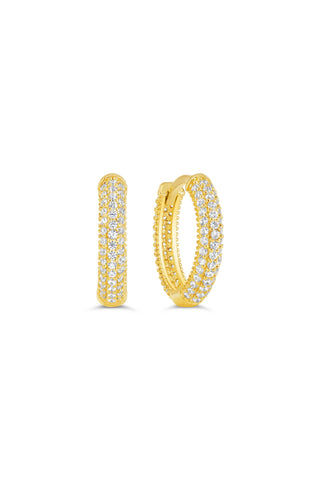 Classic Pave Huggie Earrings