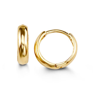 High Polished Rounded Huggie - Yellow Gold