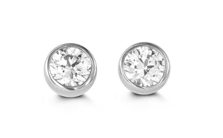 Bezel Set Stud Earrings