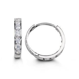 Channel Set CZ Huggie