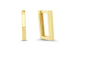 Rectangle Huggie Earrings