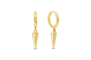 Spike Drop Huggie Earrings