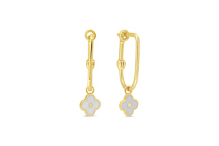 Floral Charm Huggie Earrings