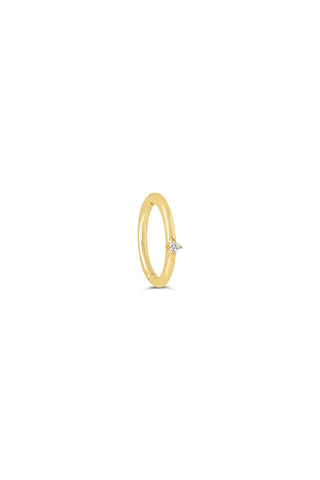 Single Diamond Hugger - Yellow Gold