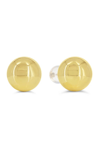 Ball Stud Earrings -10MM - Yellow Gold