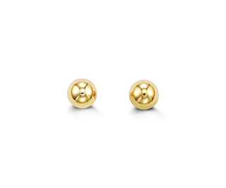 Ball Stud Earrings -5MM - Yellow Gold
