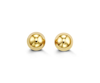 Ball Stud Earrings -7MM - Yellow Gold