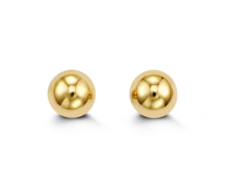 Ball Stud Earrings -8MM - Yellow Gold