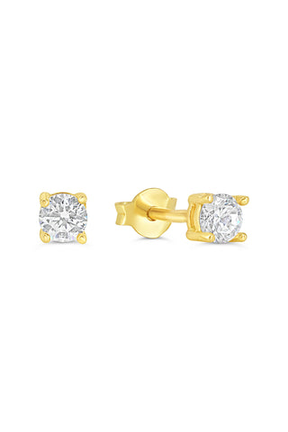 Round Cut Stud Earrings