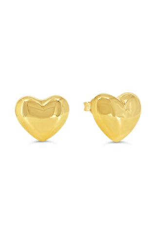 Bubble Heart Stud Earrings, Medium