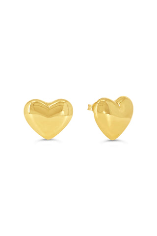 Bubble Heart Stud Earrings, Small