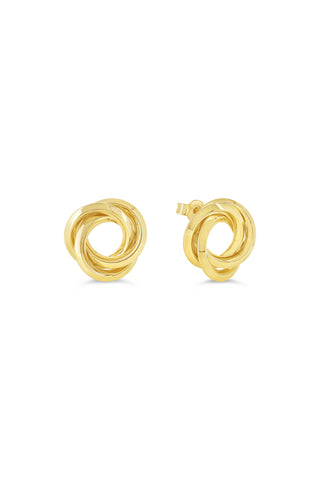 High-Polished Love Knot Studs, Small