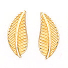 Leaf-Shaped Stud Earrings