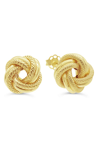 Love Knot Stud Earrings, Medium