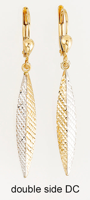 Diamond-Cut Dangle Earrings