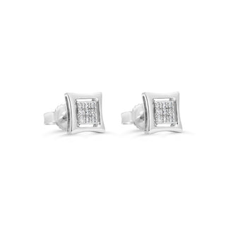 Pave Square Stud Earrings