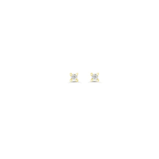 0.06CT Diamond Girl 4-Claw Studs - Yellow Gold