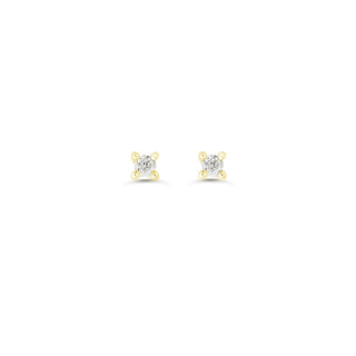 0.18CT Diamond Girl 4-Claw Studs - White Gold