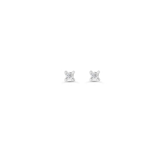 0.18CT Diamond Girl 4-Claw Studs - Yellow Gold