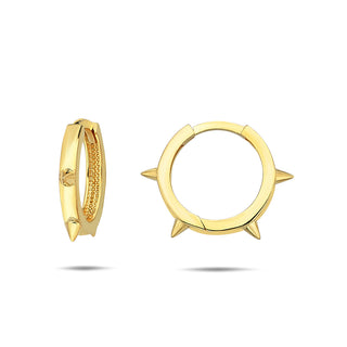 Spike Edge Huggie Earrings