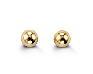 14K Gold Ball Screwback Stud Earrings