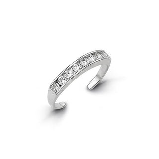 10K Gold Channel Set CZ Toe Ring