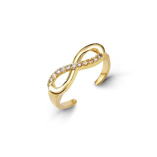 10K Gold Infinity CZ Toe Ring