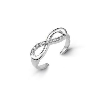 10K Gold Infinity CZ Toe Ring