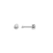 14K Gold Bezel Set CZ Nose Stud