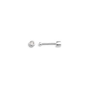 14K Gold Bezel Set Diamond Nose Stud