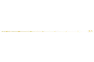 10K Gold Barrel Bar Anklet