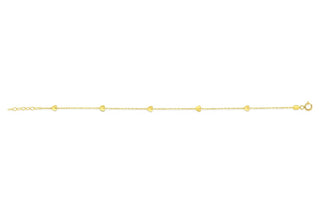 10K Gold Multi Heart Anklet