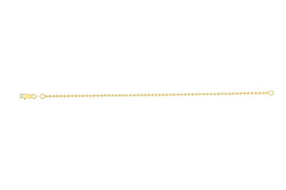 10K Gold Ball Chain Anklet — 7071B