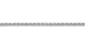 Wheat Chain, 0.7MM - White Gold, 16"