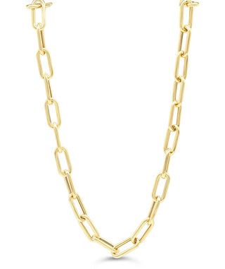 Chunky Rounded Paperclip Necklace , 8MM