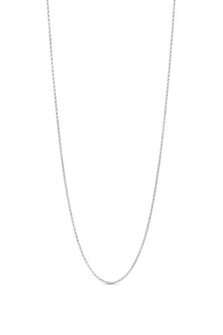 Diamond Cut Rolo Chain, 1MM - White Gold, 2036